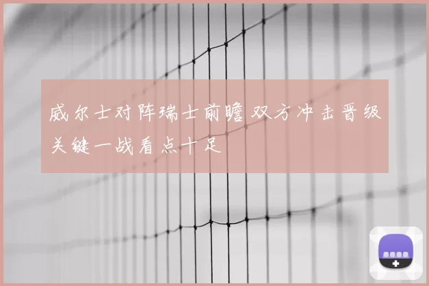 威尔士对阵瑞士前瞻 双方冲击晋级关键一战看点十足